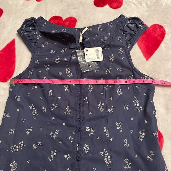 NWT Free People x REVOLVE Beasley Mini Dress in Navy Combo - Picture 9 of 16